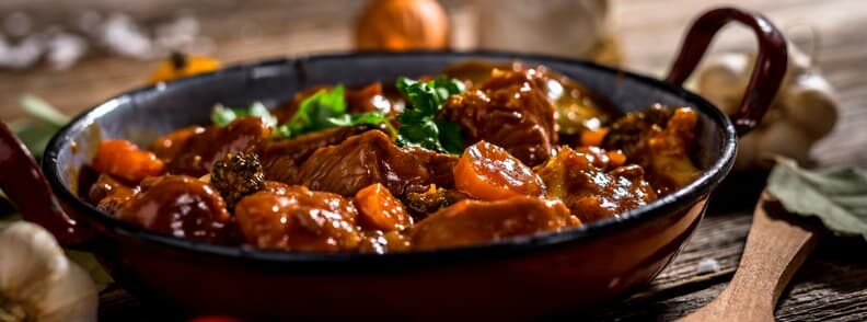 traditional Puerto Rico food Carne or Pollo Guisada