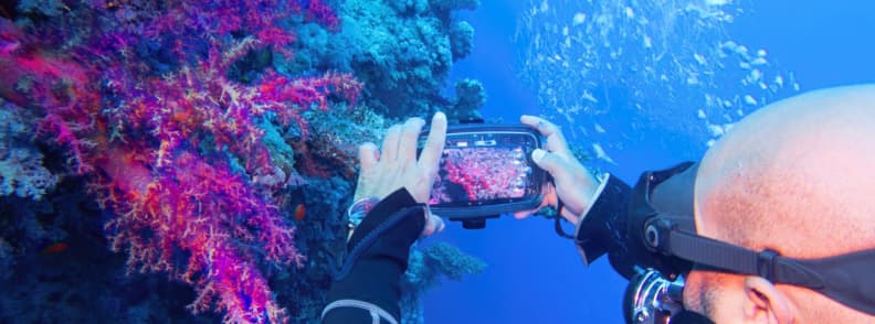 waterproof phone case tech gadget taking photo under water