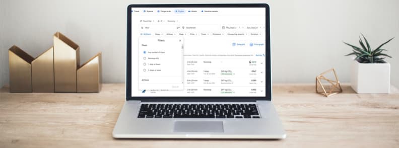 How to use Google Flights filter tutorial