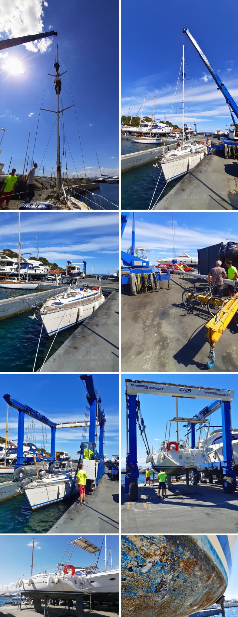 demasting boat work bms bateaux saint raphael