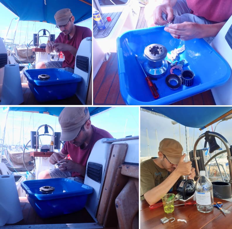 how to grease a winch on a boat fixing compass