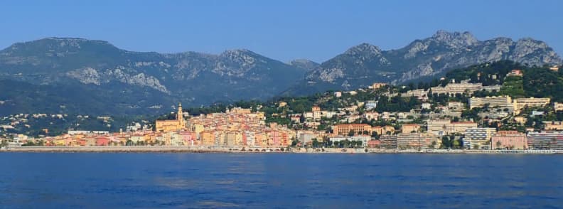 sailing Menton France to Italy