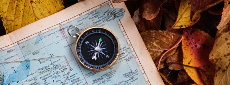 map compass navigation wilderness guide