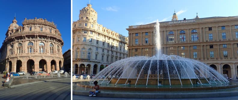 Piazza de Ferrari genoa italy