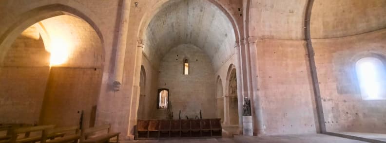 Acoustic Space of Abbaye du Thoronet Reverberation in Cistercian Church Provence Interior view of the church at Abbaye du Thoronet in Provence showing the high stone vaults that create its famous long reverberation