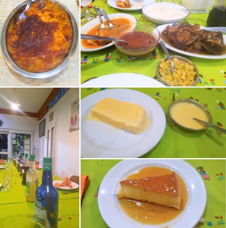 Menu and traditional Creole dishes at Ferme Auberge Eva Annibal in Bras Panon Reunion