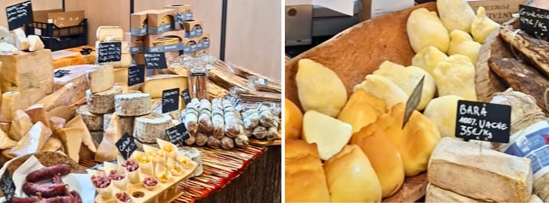 La Table de Paco et Beppe stand with cheeses, charcuterie, and tastings at the Foire de Brignoles Hall des Saveurs.