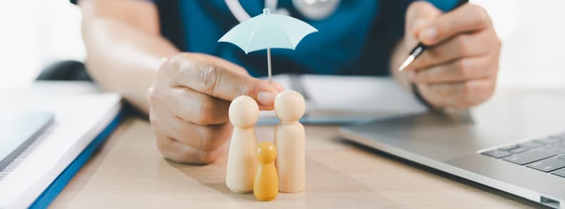 travel insurance covering medical emergency during short trip abroad and protecting the entire family