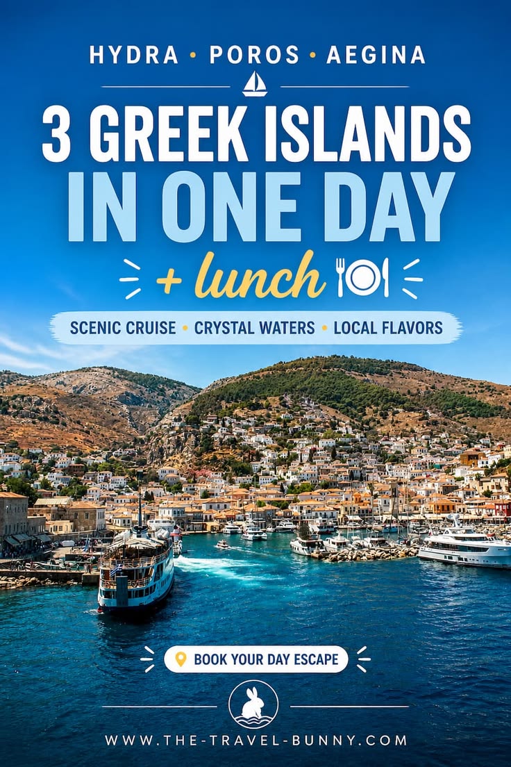 Thinking about a Hydra Poros Aegina day cruise with lunch? Here’s what the full-day Athens island cruise is really like, what’s included, and whether it’s worth it. hydra poros aegina day cruise with lunch | athens island cruise review | saronic islands day trip | greece boat tour | hydra poros aegina itinerary