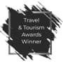 travel tourism awards recognized travel blog the travel bunny Travel & Tourism Awards Winner logo displayed on The Travel Bunny homepage as a travel industry recognition badge.